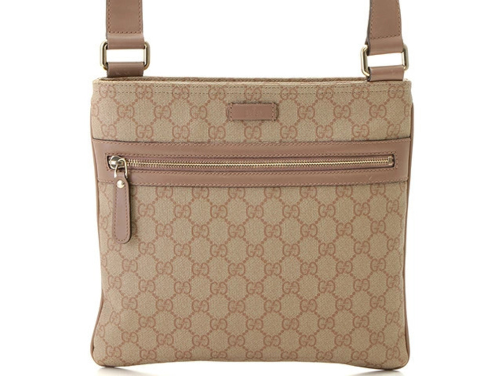 Gucci shoulder bag GG Supreme canvas Beige Cream pink